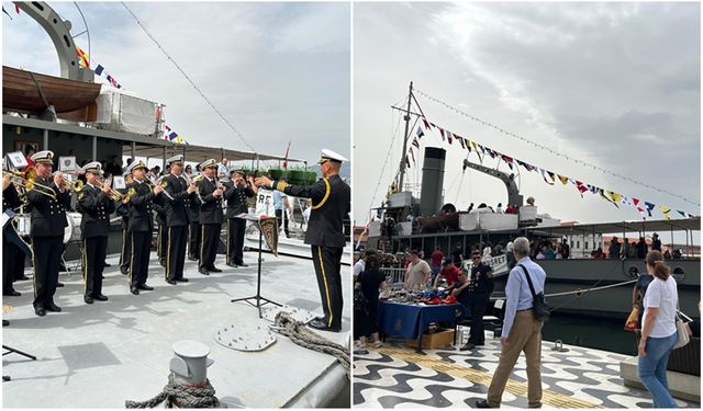 Çanakkale Deniz Savaşı'nın yadigarı TCG Nusret Müze Gemisi ziyaret açıldı